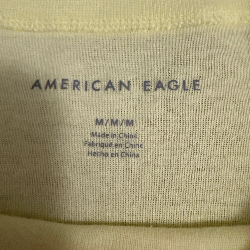 American Eagle Graphic Tee Kids Medium Yellow Sunshine All The Time Short Sleeve - Picture 3 of 4
